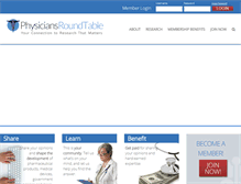 Tablet Screenshot of physiciansroundtable.com